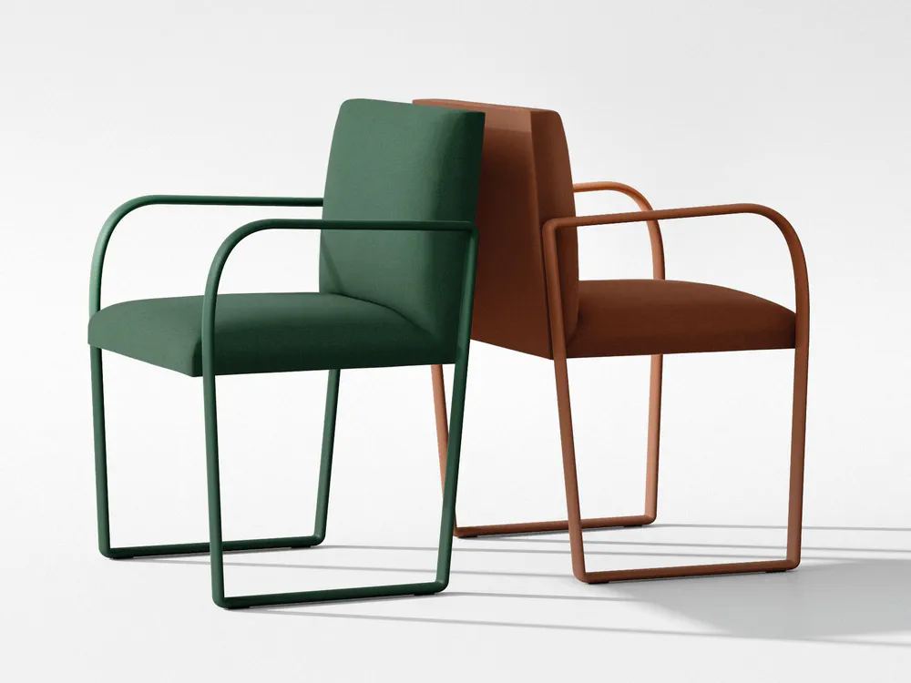 LISA Steel Chair with Integrated Cushion Nama Home steel chair